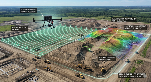 Drone Photography Alberta generating 3D mapping and aerial survey data